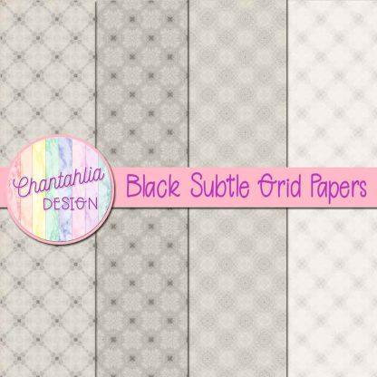 Free black subtle grid digital papers