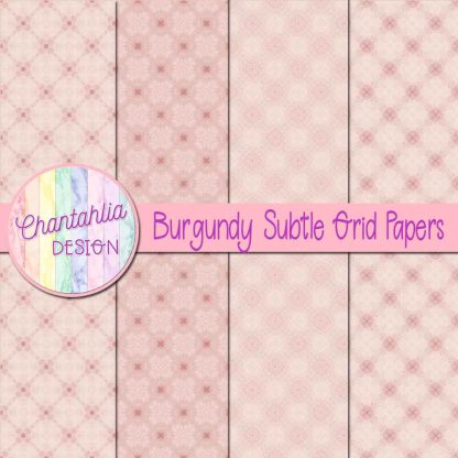 Free burgundy subtle grid digital papers