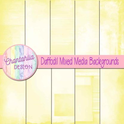 Free daffodil mixed media backgrounds