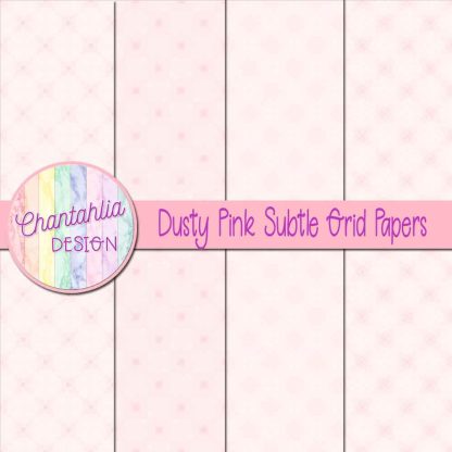 Free dusty pink subtle grid digital papers