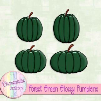 Free forest green glossy pumpkins