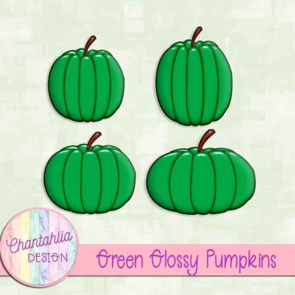 Free green glossy pumpkins