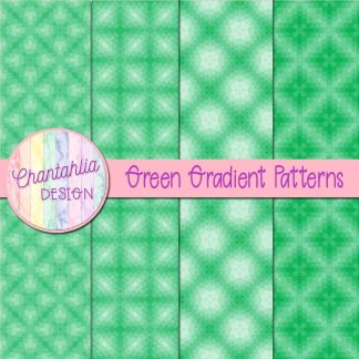 Free green gradient patterns digital papers