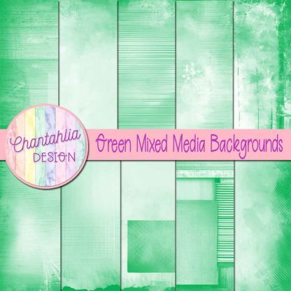 Free green mixed media backgrounds