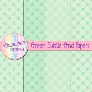 Free green subtle grid digital papers