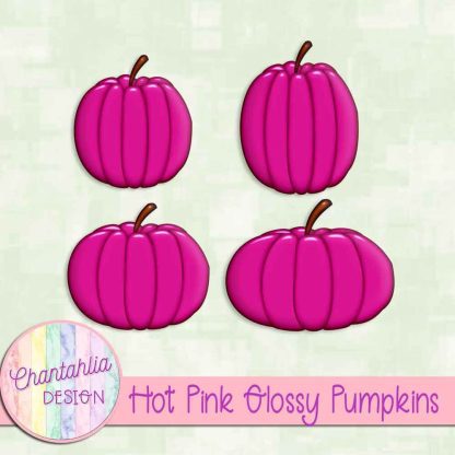 Free hot pink glossy pumpkins