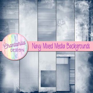 Free navy mixed media backgrounds