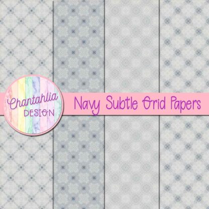 Free navy subtle grid digital papers