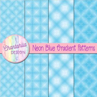 Free neon blue gradient patterns digital papers