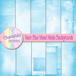 Free neon blue mixed media backgrounds