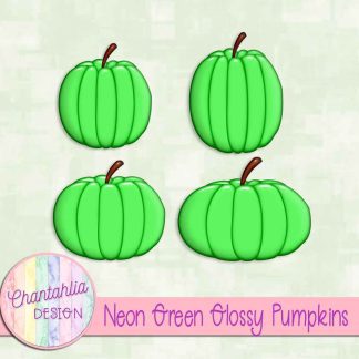 Free neon green glossy pumpkins