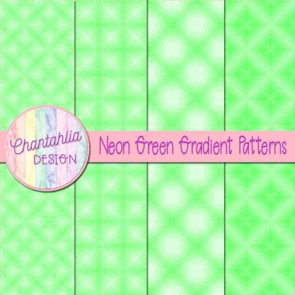 Free neon green gradient patterns digital papers