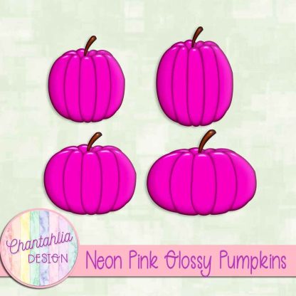 Free neon pink glossy pumpkins