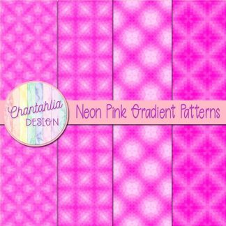 Free neon pink gradient patterns digital papers