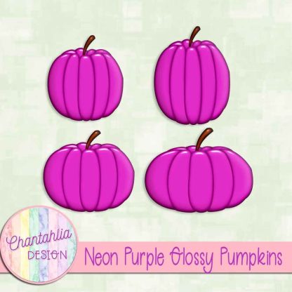 Free neon purple glossy pumpkins