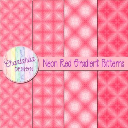 Free neon red gradient patterns digital papers