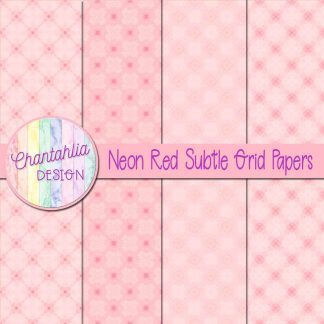 Free neon red subtle grid digital papers