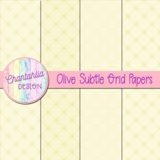 Free olive subtle grid digital papers