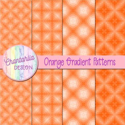 Free orange gradient patterns digital papers