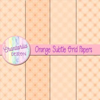 Free orange subtle grid digital papers