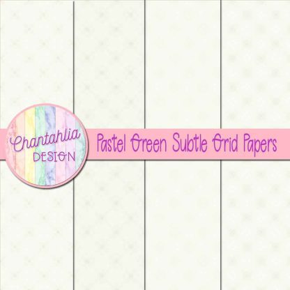 Free pastel green subtle grid digital papers