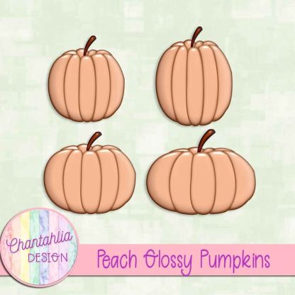 Free peach glossy pumpkins