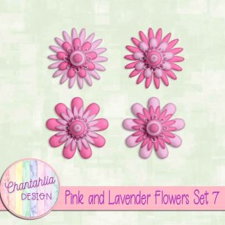 Free pink and lavender flowers set 7