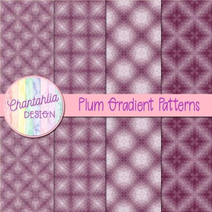 Free plum gradient patterns digital papers