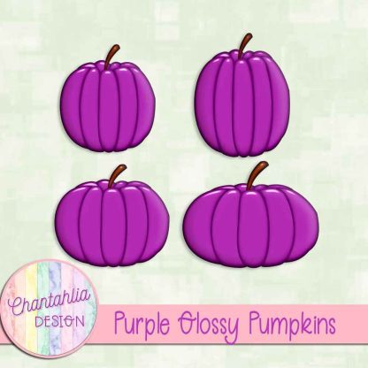 Free purple glossy pumpkins