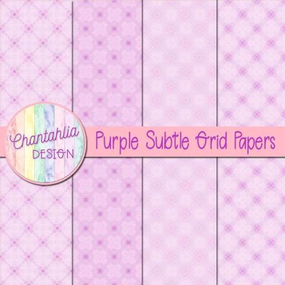 Free purple subtle grid digital papers