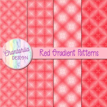 Free red gradient patterns digital papers