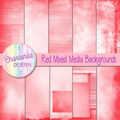 Free red mixed media backgrounds