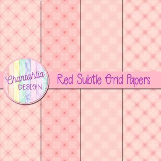 Free red subtle grid digital papers