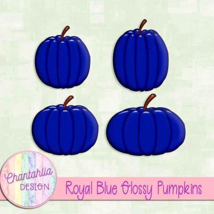 Free royal blue glossy pumpkins