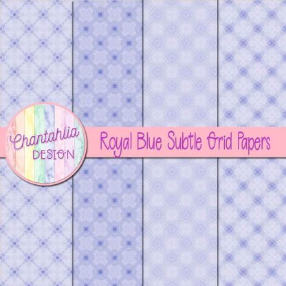 Free royal blue subtle grid digital papers