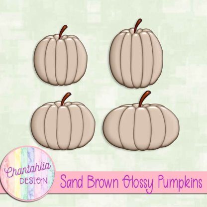 Free sand brown glossy pumpkins