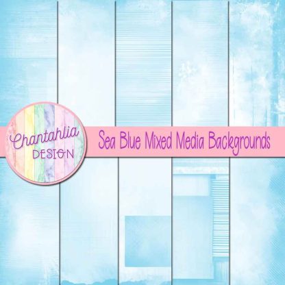 Free sea blue mixed media backgrounds