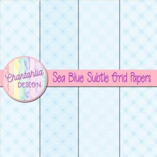 Free sea blue subtle grid digital papers