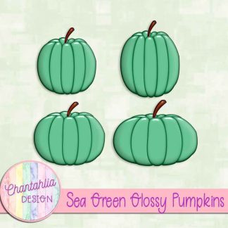 Free sea green glossy pumpkins