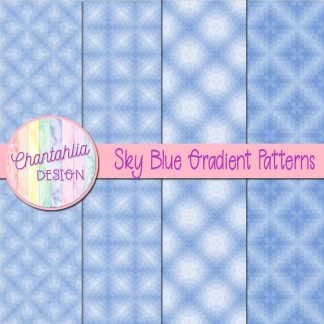 Free sky blue gradient patterns digital papers