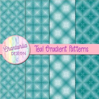 Free teal gradient patterns digital papers