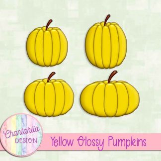 Free yellow glossy pumpkins