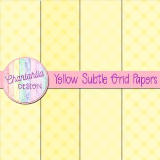 Free yellow subtle grid digital papers