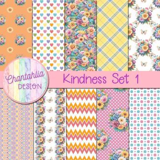 Free digital papers in a Kindness theme