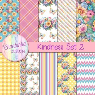 Free digital papers in a Kindness theme