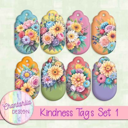 Free tags in a Kindness theme