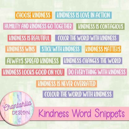 Free word snippets in a Kindness theme