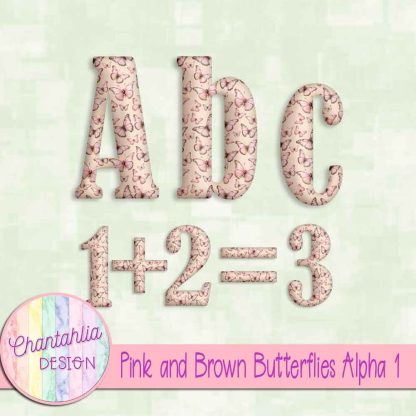 Free alpha in a Pink and Brown Butterflies theme.