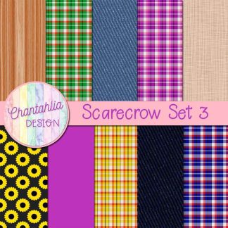 Free digital papers in a Scarecrow theme