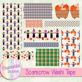 Free washi tape in a Scarecrow theme